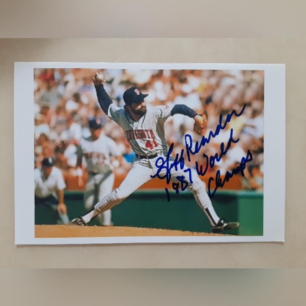 Minnesota Twins signed photo Jeff Reardon world series autograph Kirby Puckett